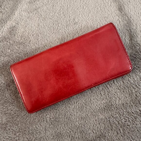 HOBO Handbags - Hobo International Red Leather Wallet Clutch Purse